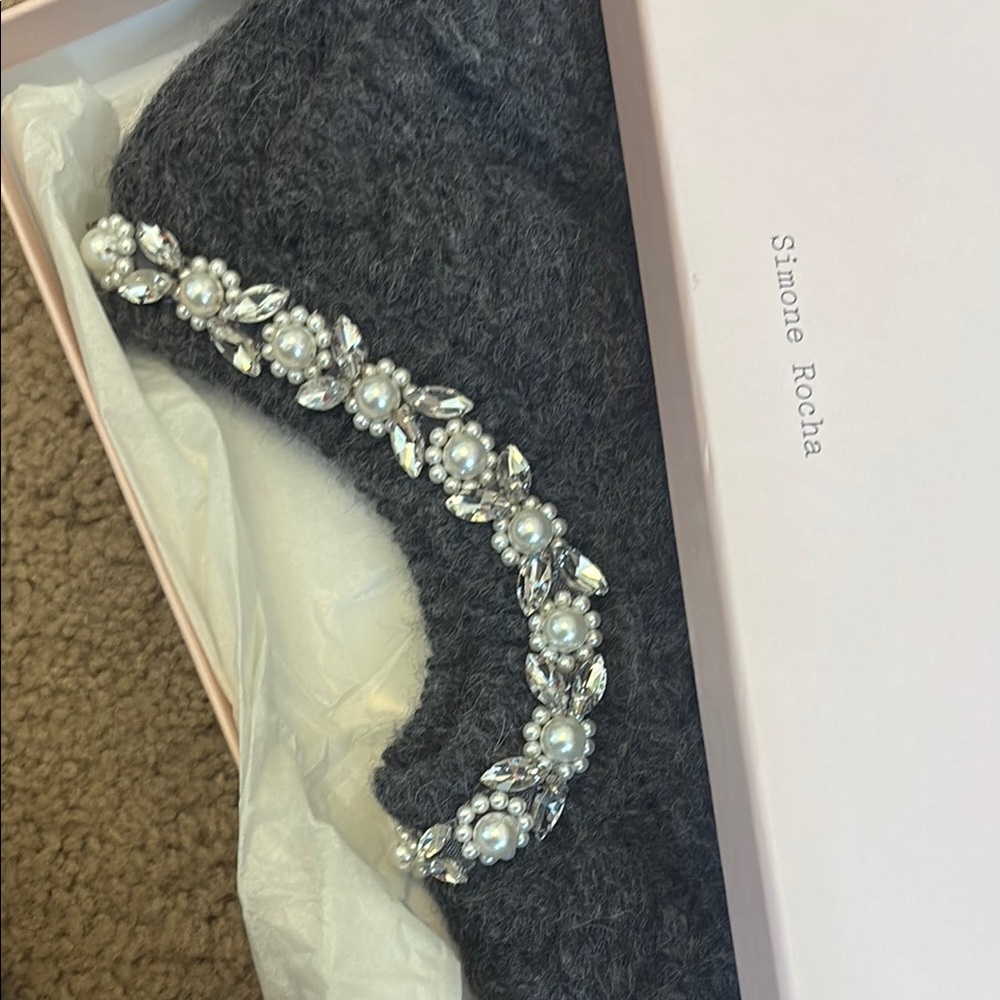 Simone Rocha Gray Embellished Headband